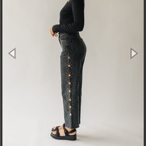 Piper & Scoot Farrens Stud Detail Black Pant XS